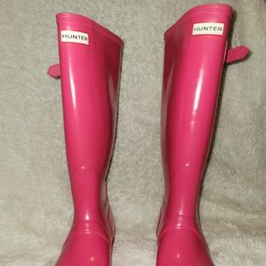 Size 7 Pink Hunter Boots